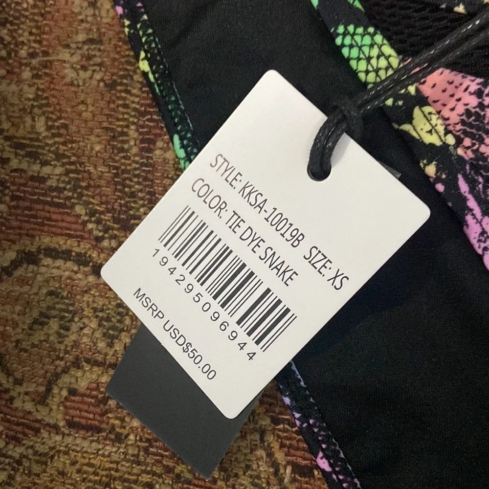 kendal + kylie triangle mesh bikini top medium bottom xs